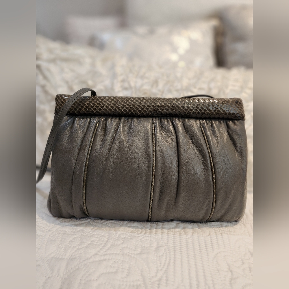 Vintage Leather and Reptile purse